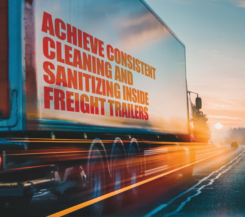 Cleaning Freight Trailers Stock Image