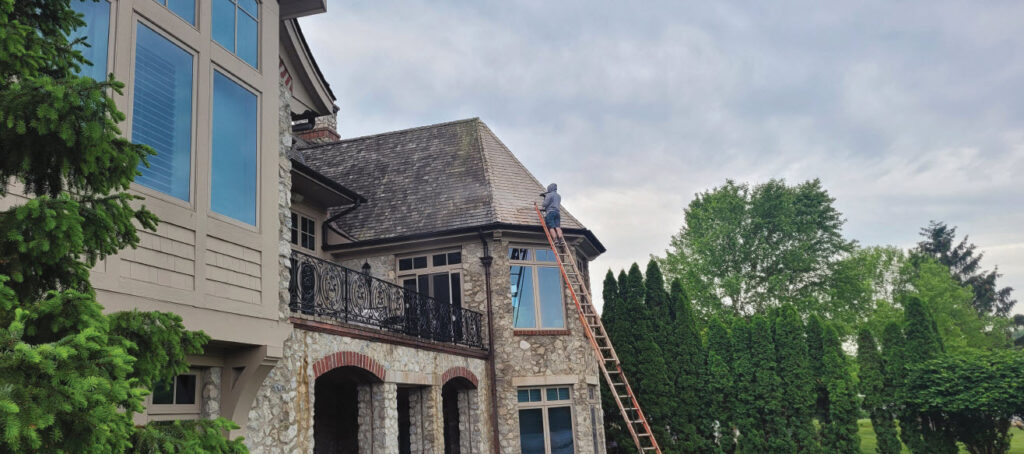 Soft Washing Stock Image