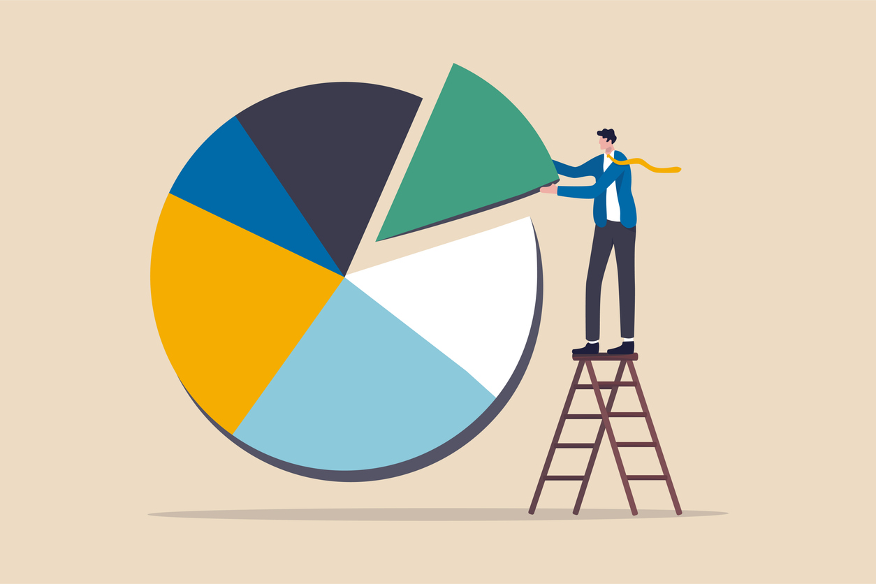 Market diversification stock image