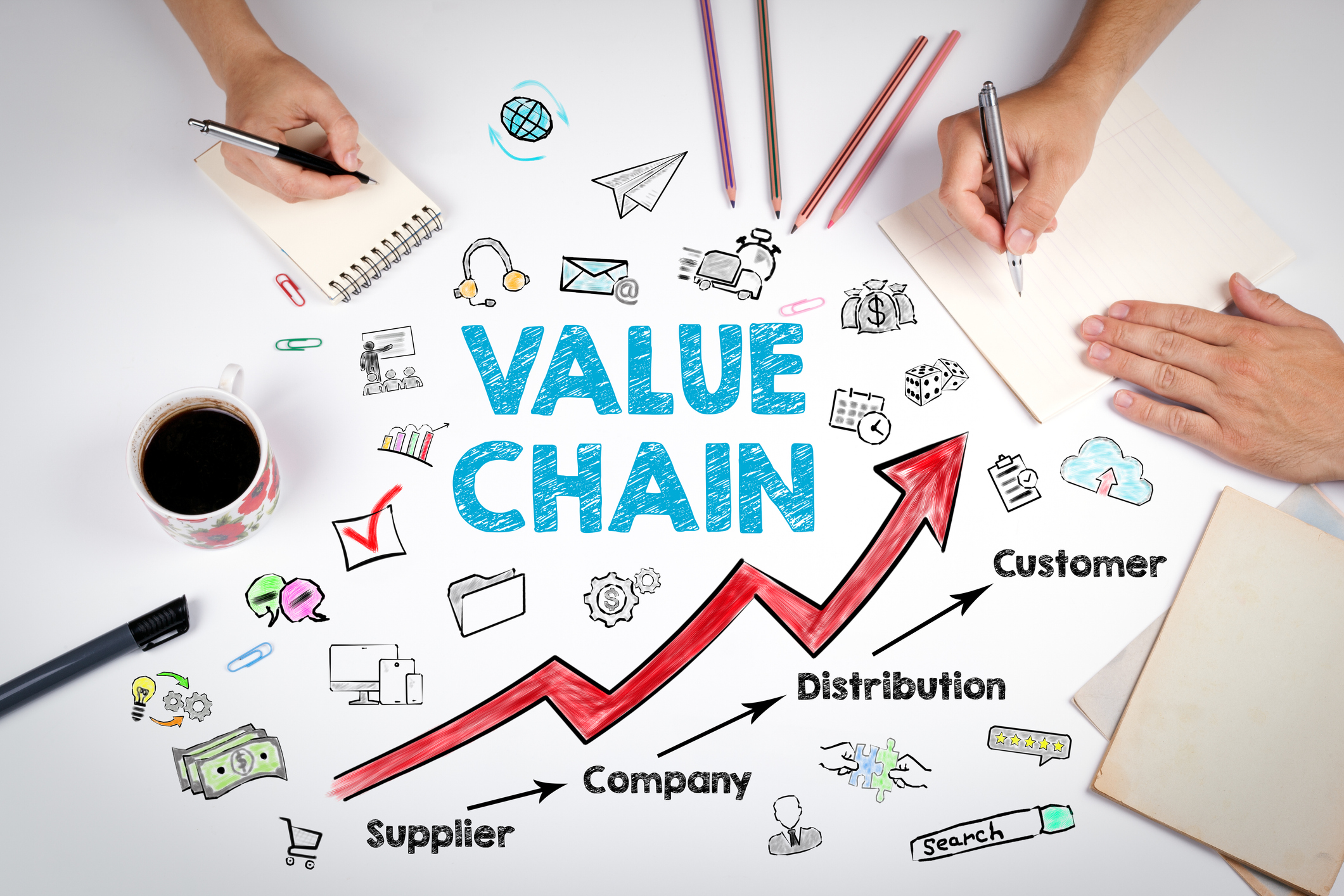 value chain stock image